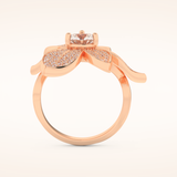 1.01 CT Round Shaped Cluster Moissanite Engagement Ring