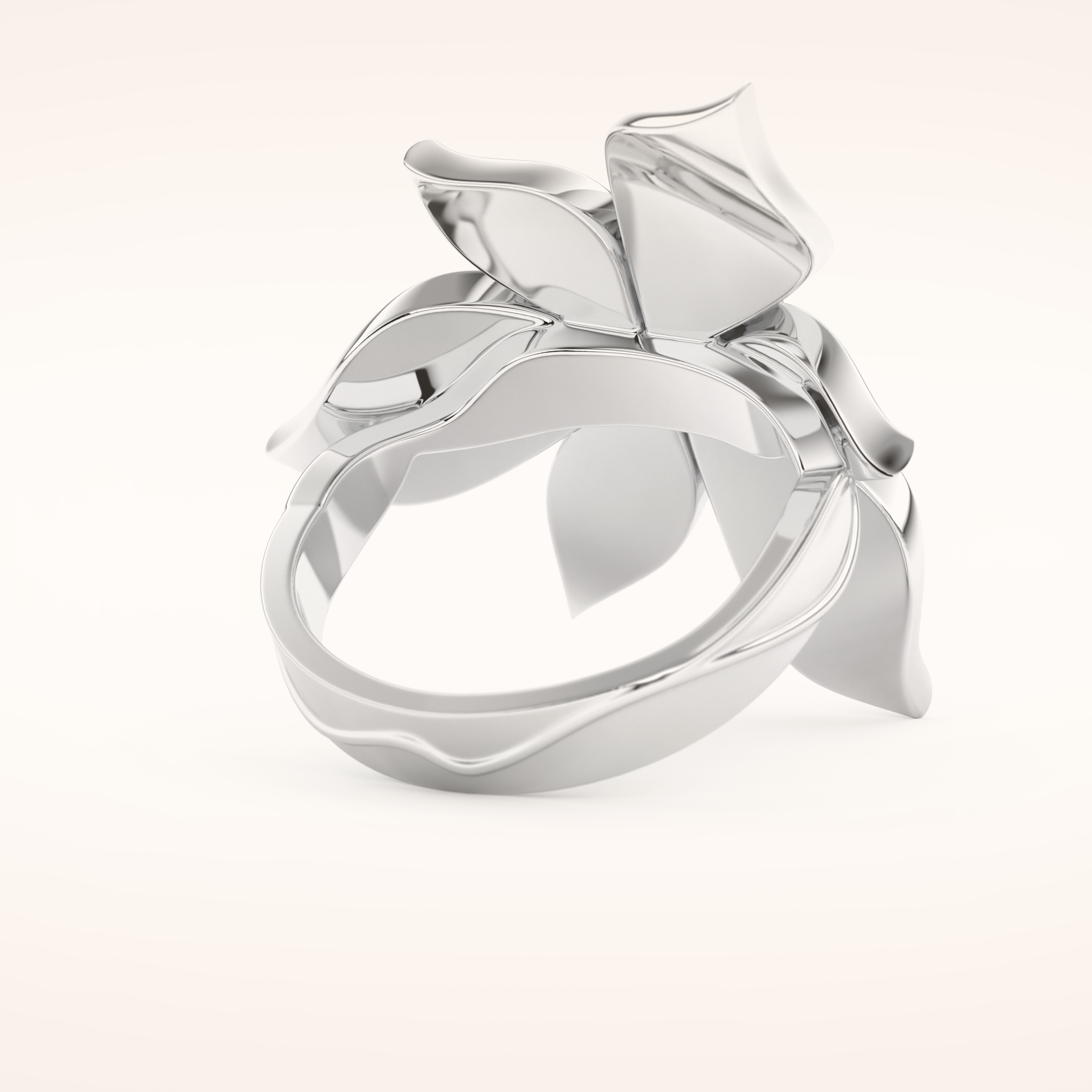 1.01 CT Round Shaped Cluster Moissanite Engagement Ring