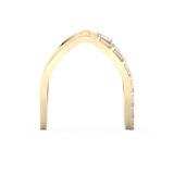 Half Eternity Wedding Band with 1.39 CT Baguette Cut Moissanite – Yellow, White, or Rose Gold