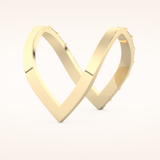 1.39 TCW Baguette Shaped Moissanite V Shaped Wedding Band