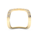Half Eternity Wedding Band with 1.39 CT Baguette Cut Moissanite – Yellow, White, or Rose Gold