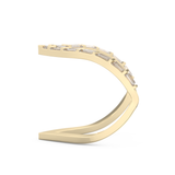Half Eternity Wedding Band with 1.39 CT Baguette Cut Moissanite – Yellow, White, or Rose Gold