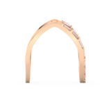 Half Eternity Wedding Band with 1.39 CT Baguette Cut Moissanite – Yellow, White, or Rose Gold
