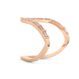 Half Eternity Wedding Band with 1.39 CT Baguette Cut Moissanite – Yellow, White, or Rose Gold