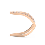 Half Eternity Wedding Band with 1.39 CT Baguette Cut Moissanite – Yellow, White, or Rose Gold