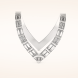 1.39 TCW Baguette Shaped Moissanite V Shaped Wedding Band
