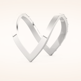1.39 TCW Baguette Shaped Moissanite V Shaped Wedding Band