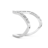 Half Eternity Wedding Band with 1.39 CT Baguette Cut Moissanite – Yellow, White, or Rose Gold