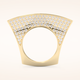 1.75 TCW Round Shaped Moissanite Multi Stone Wedding Band