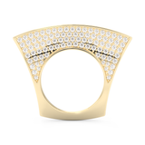 Half Eternity Wedding Band with 1.75 CT Round Cut Moissanite – Yellow, White, or Rose Gold