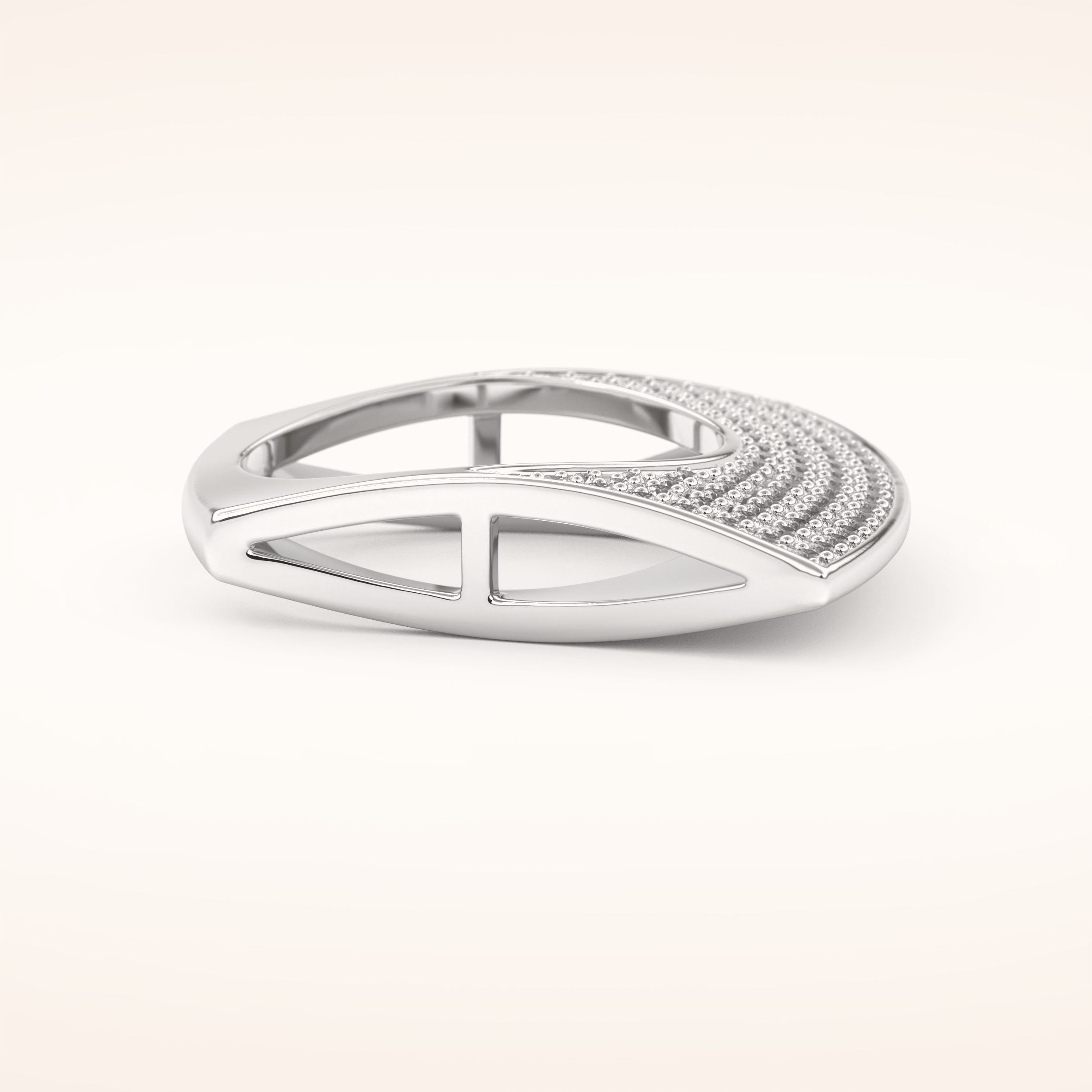 1.75 TCW Round Shaped Moissanite Multi Stone Wedding Band