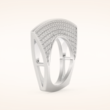 1.75 TCW Round Shaped Moissanite Multi Stone Wedding Band
