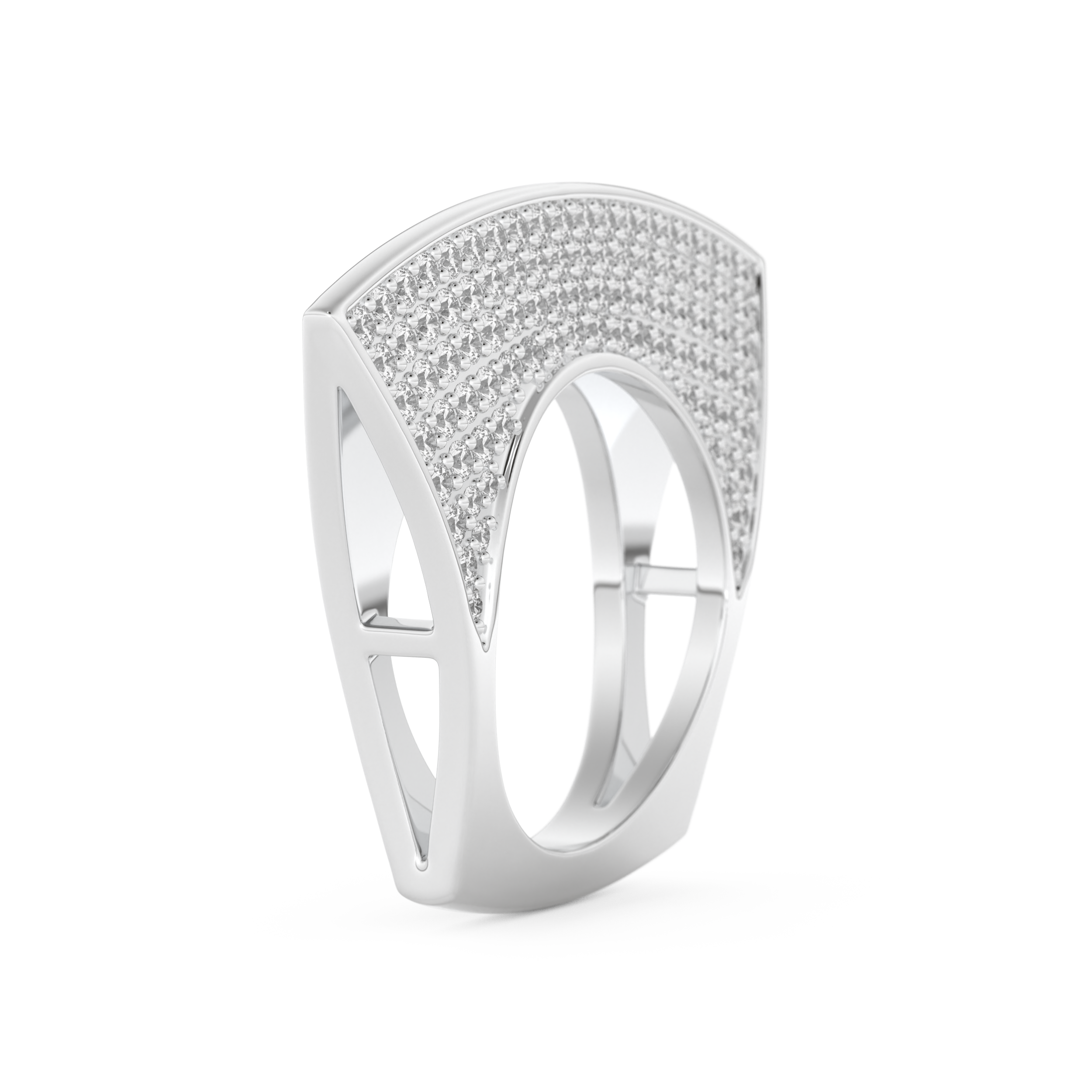 Half Eternity Wedding Band with 1.75 CT Round Cut Moissanite – Yellow, White, or Rose Gold