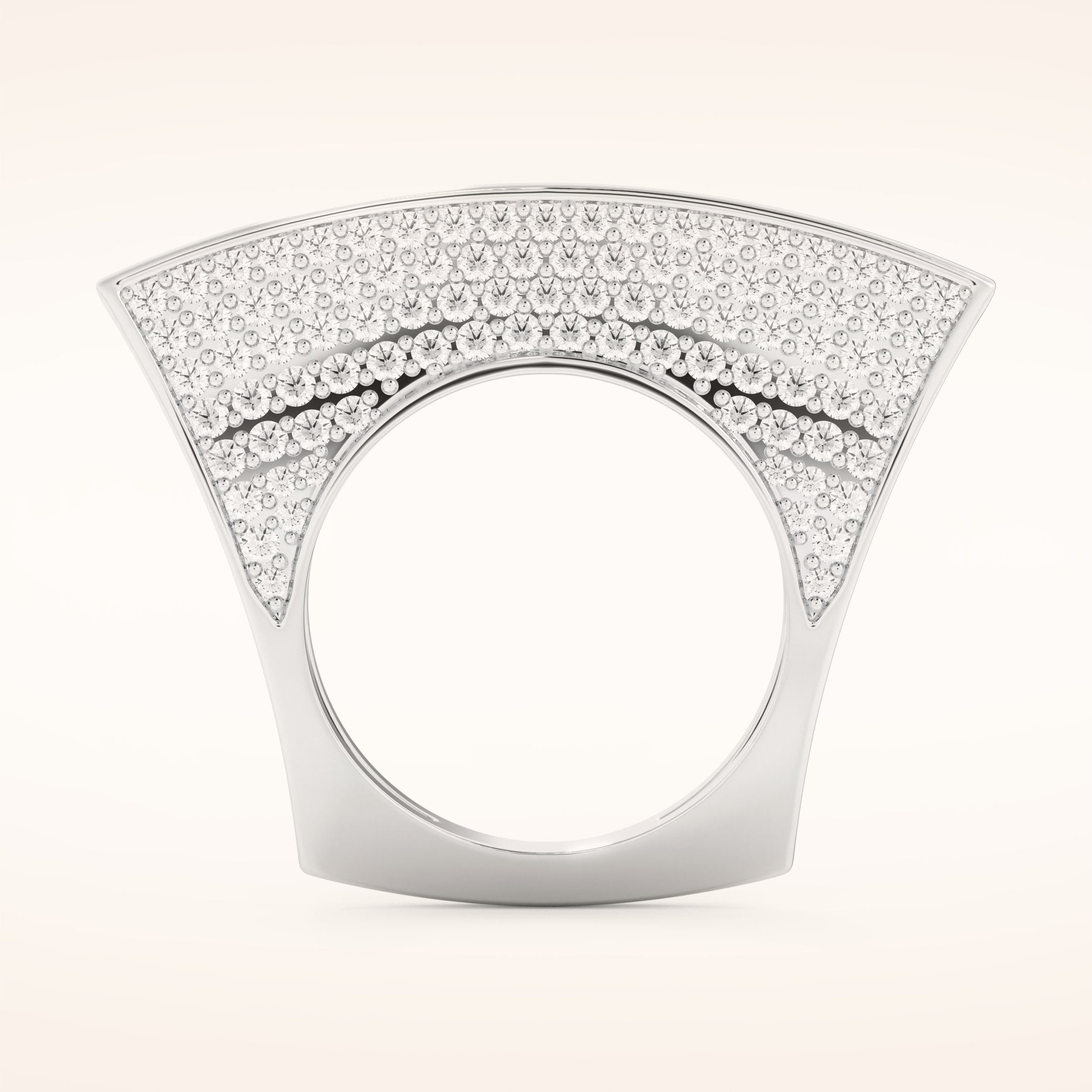 1.75 TCW Round Shaped Moissanite Multi Stone Wedding Band