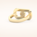 0.11 CT Round Shaped  Moissanite Floating Halo Wedding Band