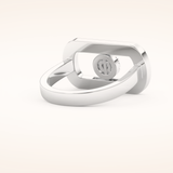 0.11 CT Round Shaped  Moissanite Floating Halo Wedding Band