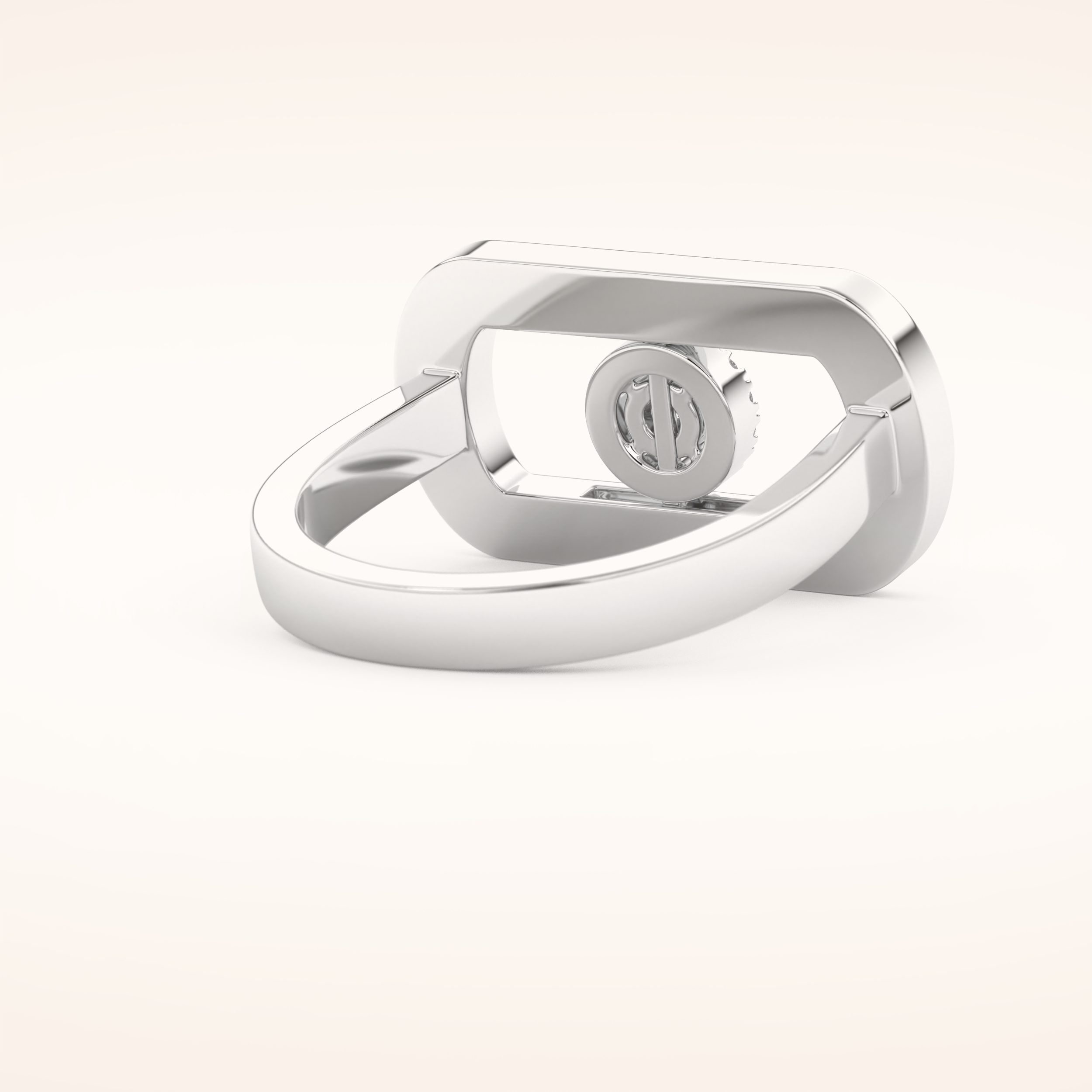0.11 CT Round Shaped  Moissanite Floating Halo Wedding Band