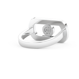 Round Cut Floating Halo 0.11 Carat Moissanite Ring – Halo Setting in Gold
