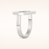 0.11 CT Round Shaped  Moissanite Floating Halo Wedding Band