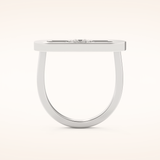 0.11 CT Round Shaped  Moissanite Floating Halo Wedding Band