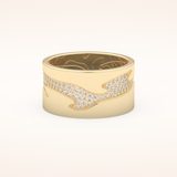 0.55 TCW Round Shaped Moissanite Multi Stone Patterned Wedding Band