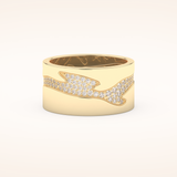 0.55 TCW Round Shaped Moissanite Multi Stone Patterned Wedding Band