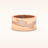 0.55 TCW Round Shaped Moissanite Multi Stone Patterned Wedding Band