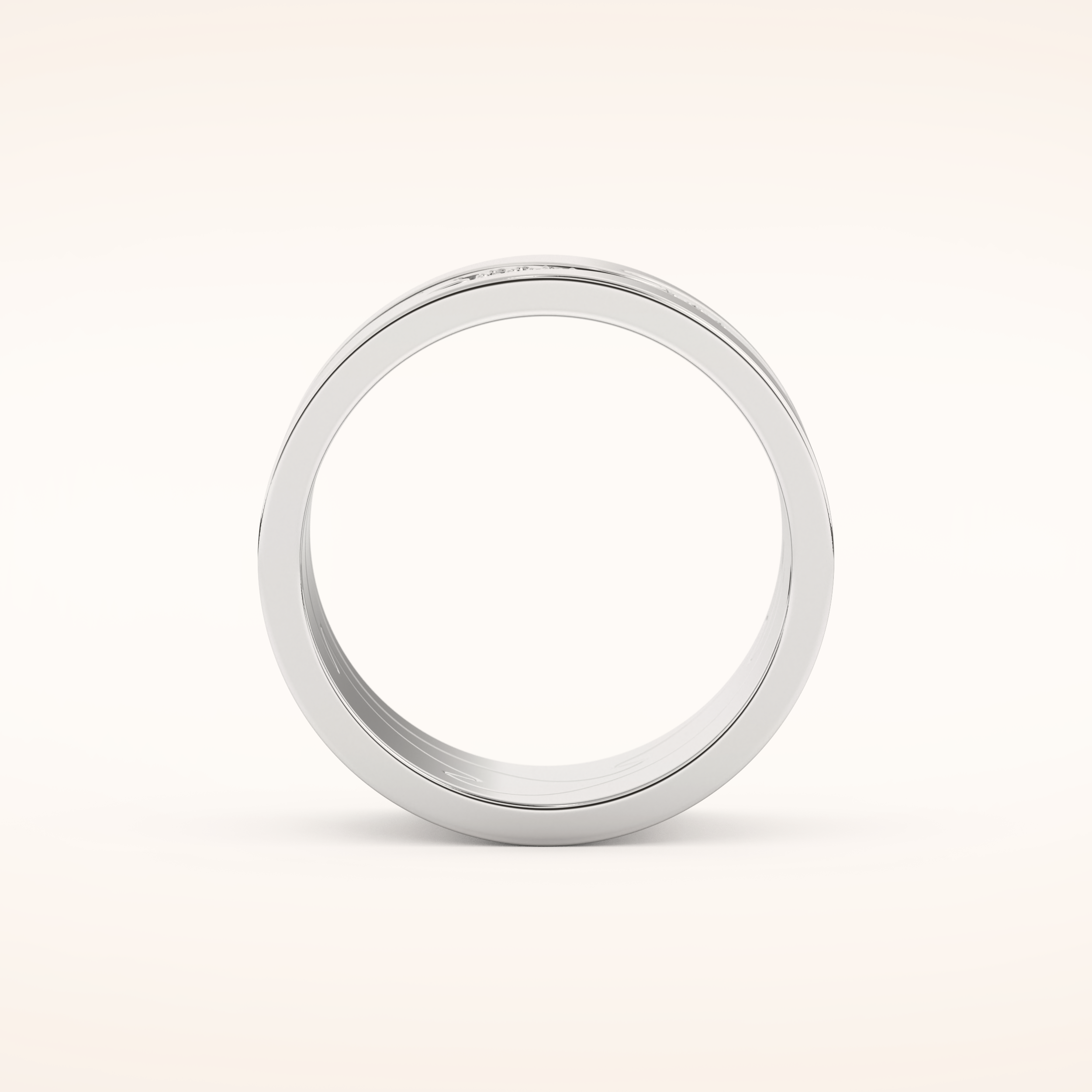 0.55 TCW Round Shaped Moissanite Multi Stone Patterned Wedding Band