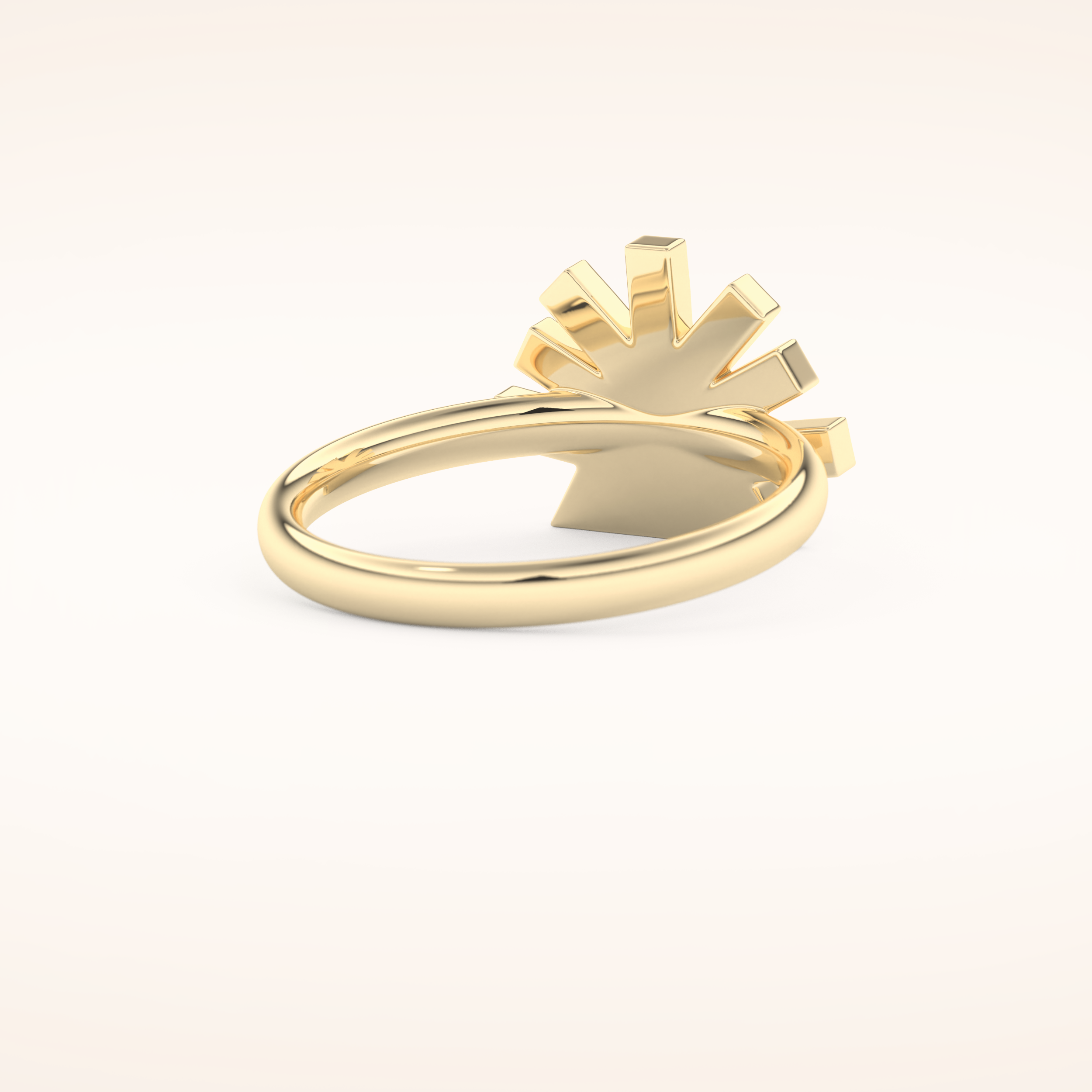 0.16 TCW Round Shaped Moissanite Sunburst Wedding Band