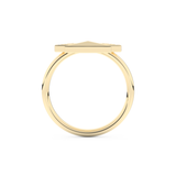 Geometric Pyramid Wedding Band with 0.16 CT Round Cut Moissanite – White, Yellow, or Rose Gold 2