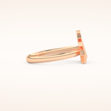 0.16 TCW Round Shaped Moissanite Sunburst Wedding Band