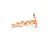 Geometric Pyramid Wedding Band with 0.16 CT Round Cut Moissanite – White, Yellow, or Rose Gold 14
