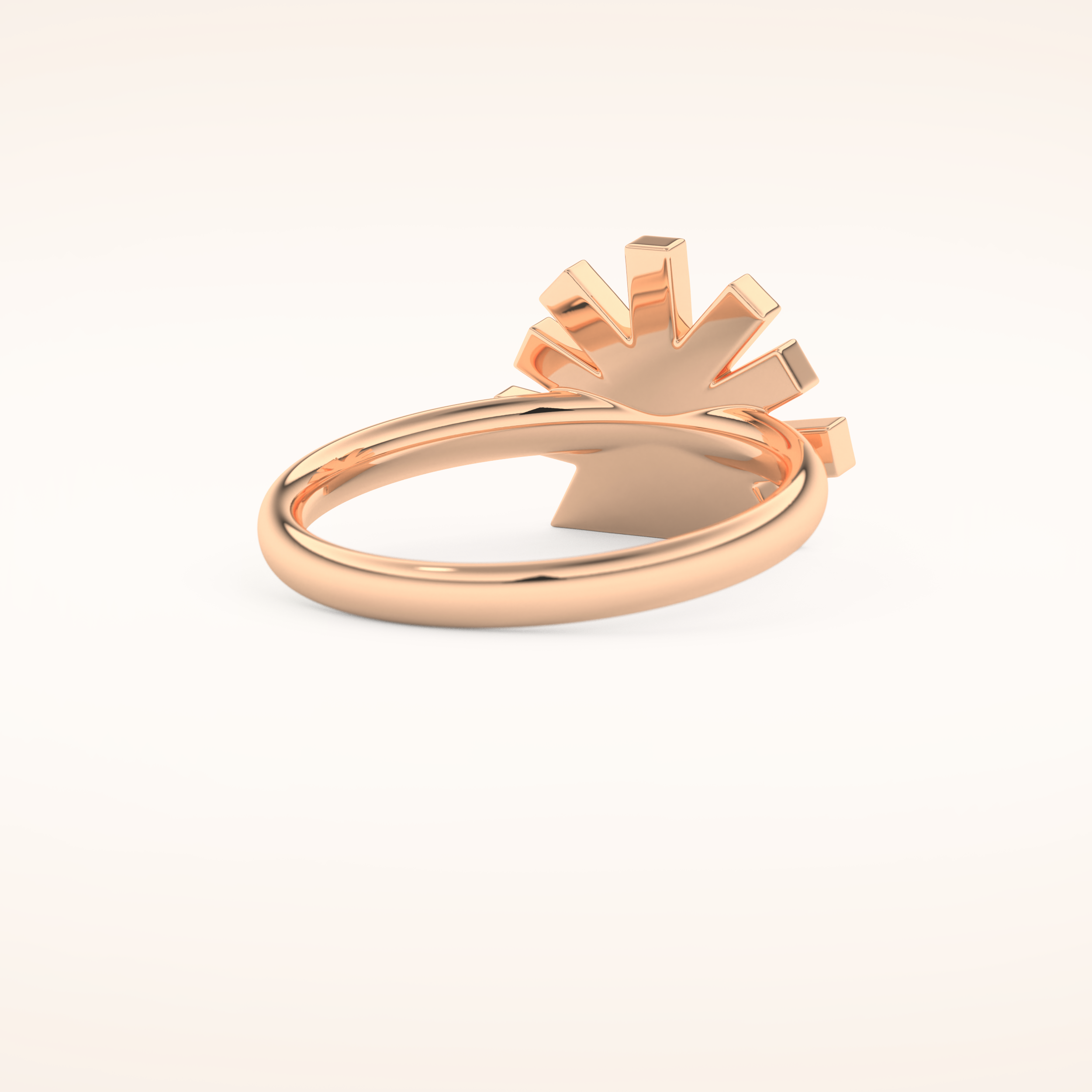 0.16 TCW Round Shaped Moissanite Sunburst Wedding Band
