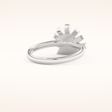 0.16 TCW Round Shaped Moissanite Sunburst Wedding Band