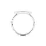 Geometric Pyramid Wedding Band with 0.16 CT Round Cut Moissanite – White, Yellow, or Rose Gold 9