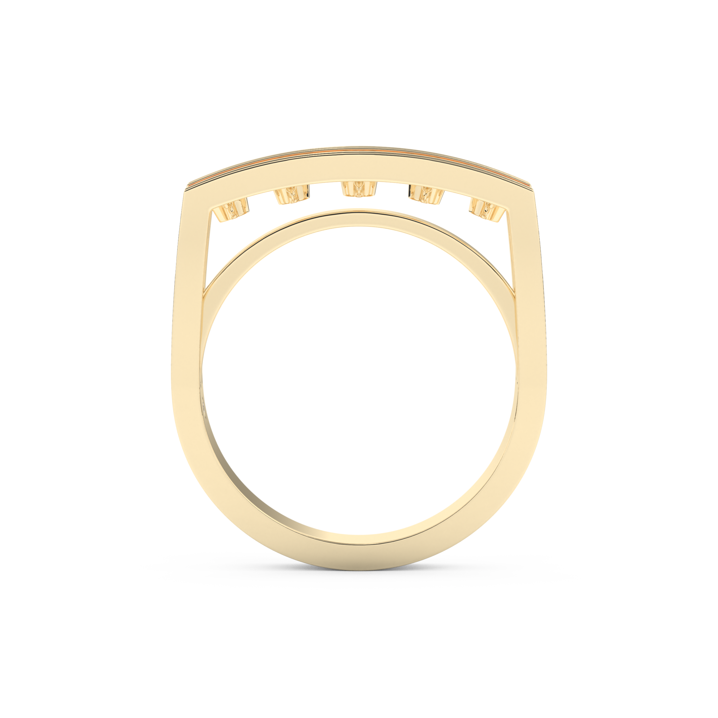 Modern Droplet Wedding Band with 0.41 CT Round Cut Moissanite – Yellow, White, or Rose Gold 4