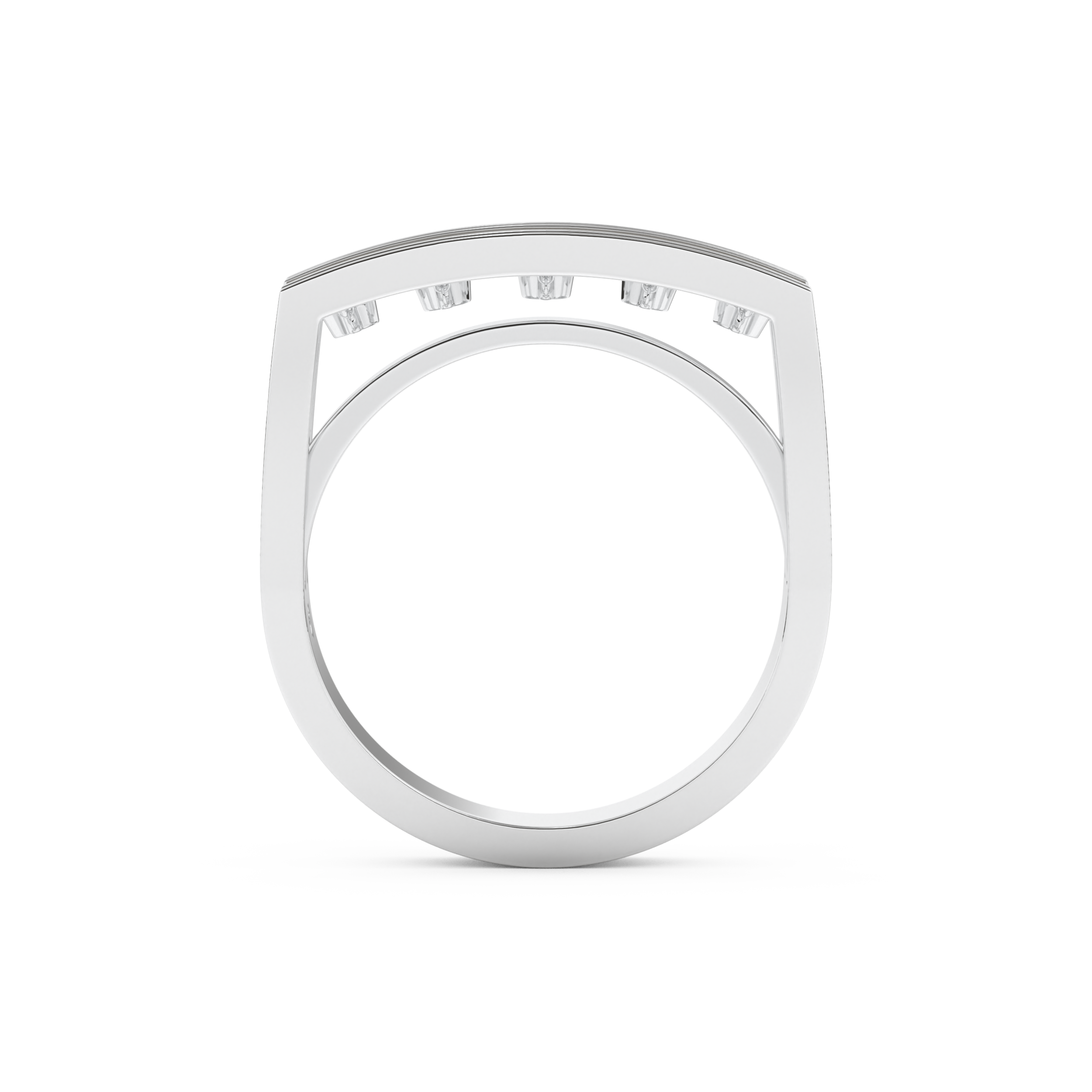Modern Droplet Wedding Band with 0.41 CT Round Cut Moissanite – Yellow, White, or Rose Gold 10
