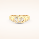 0.06 TCW Round Shaped Moissanite Circle Style Wedding Band