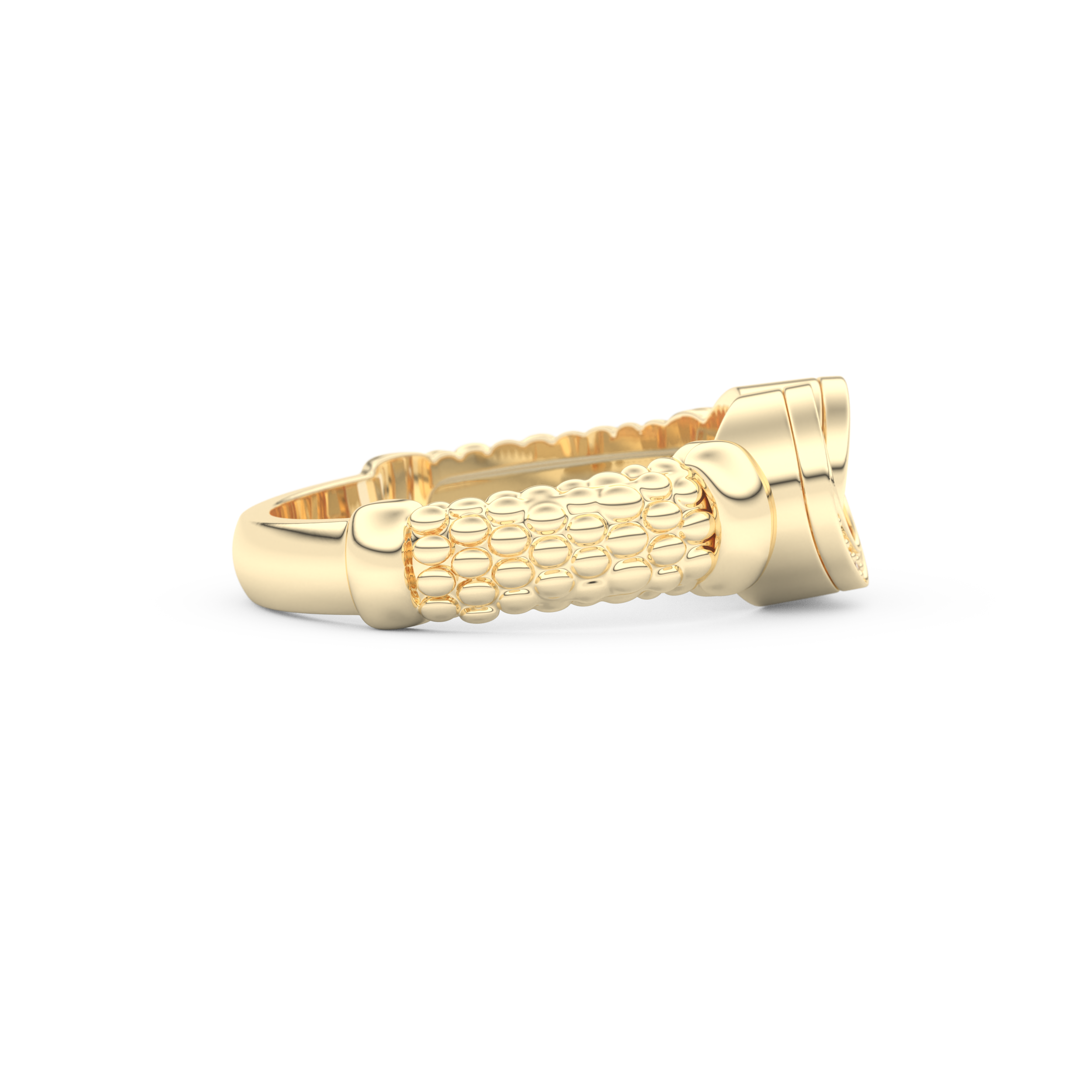 Interlocking Circle Wedding Band with 0.06 CT Round Cut Moissanite – Yellow, White, or Rose Gold 5