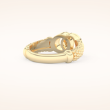 0.06 TCW Round Shaped Moissanite Circle Style Wedding Band