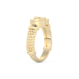 Interlocking Circle Wedding Band with 0.06 CT Round Cut Moissanite – Yellow, White, or Rose Gold 2