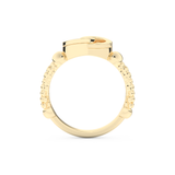 Interlocking Circle Wedding Band with 0.06 CT Round Cut Moissanite – Yellow, White, or Rose Gold 3