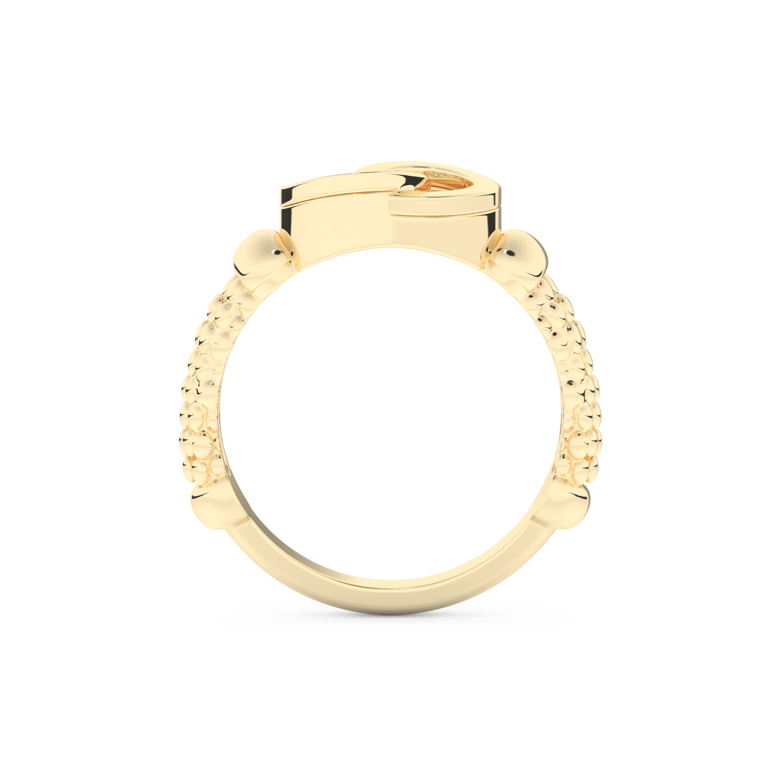 Interlocking Circle Wedding Band with 0.06 CT Round Cut Moissanite – Yellow, White, or Rose Gold 3