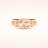 0.06 TCW Round Shaped Moissanite Circle Style Wedding Band