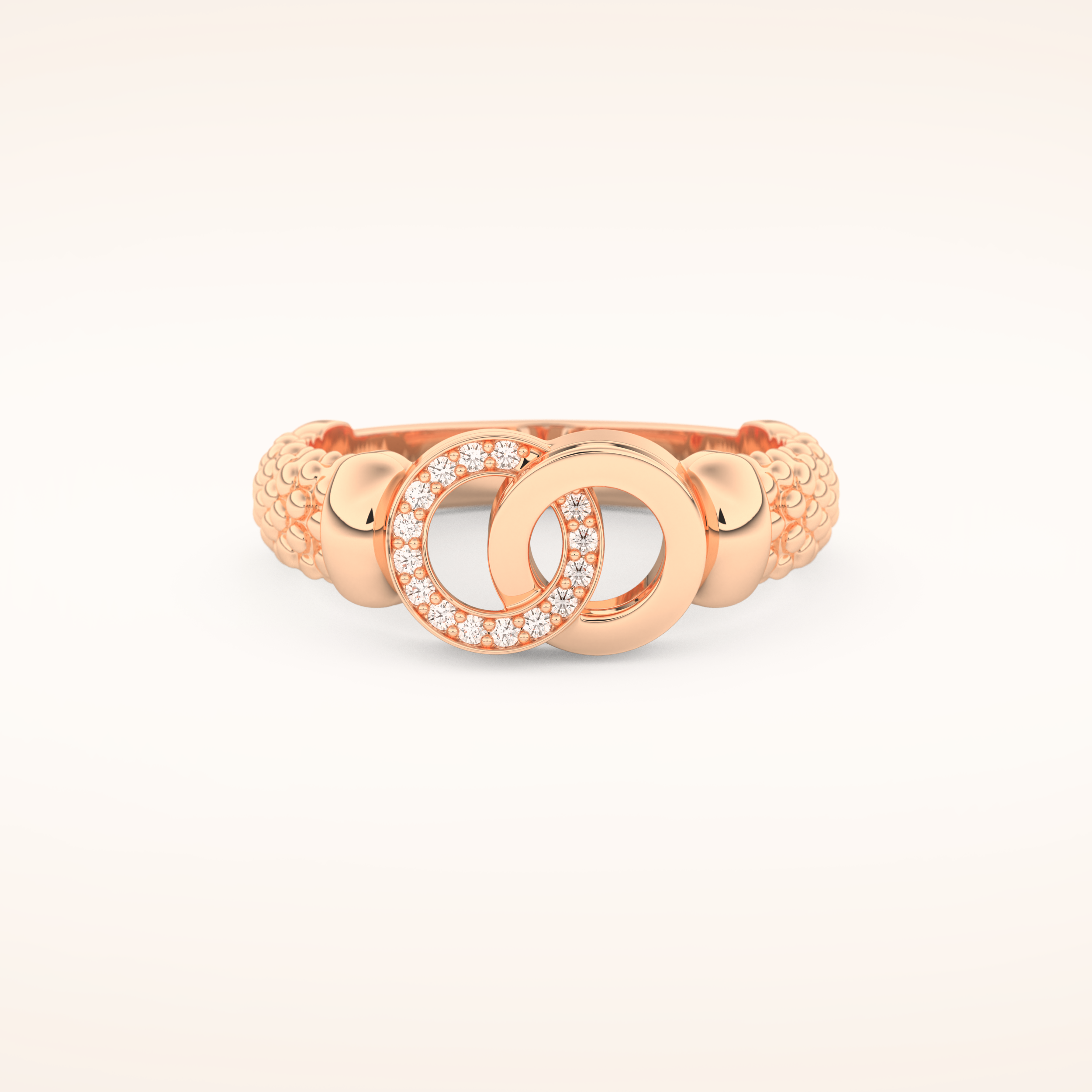 0.06 TCW Round Shaped Moissanite Circle Style Wedding Band