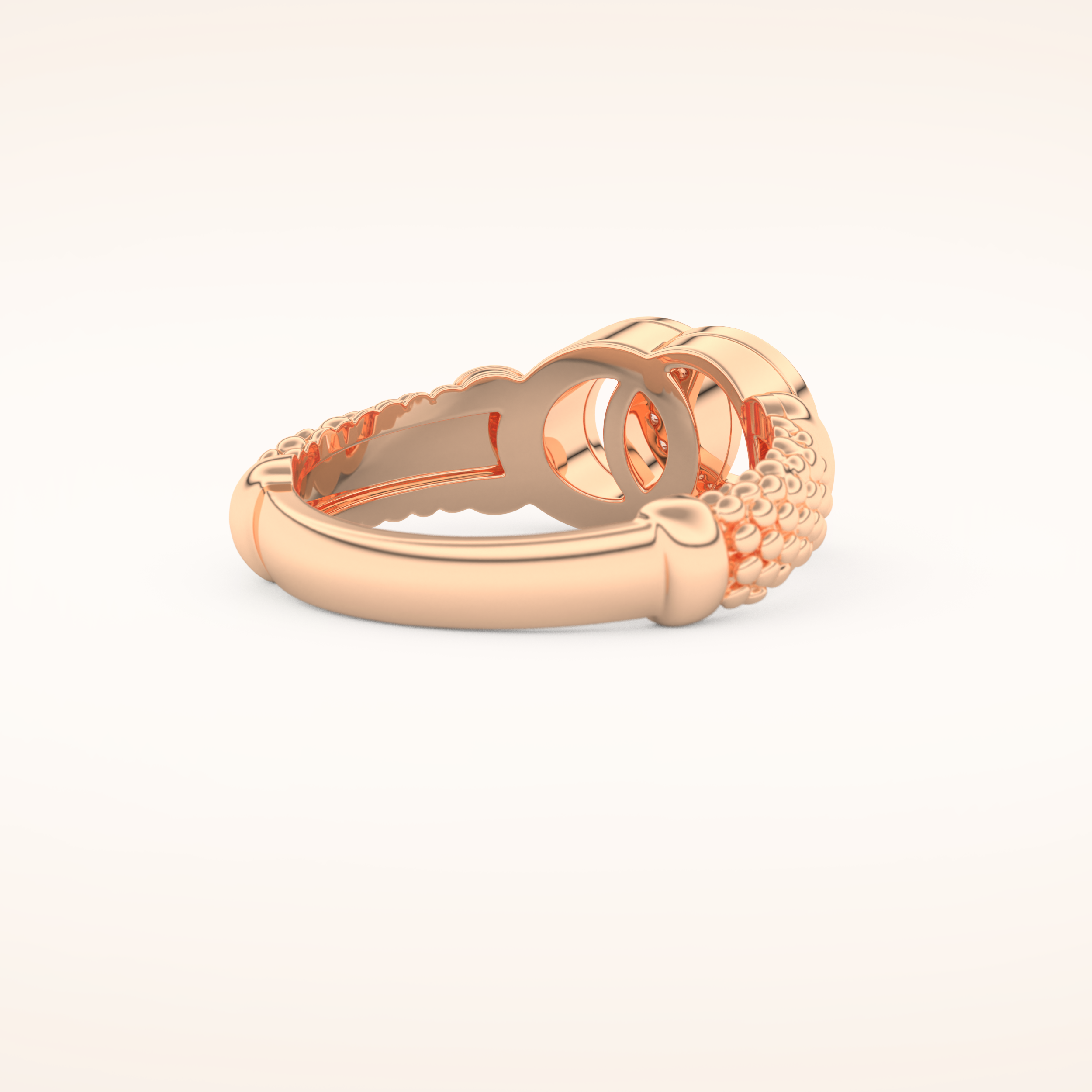 0.06 TCW Round Shaped Moissanite Circle Style Wedding Band