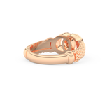 Interlocking Circle Wedding Band with 0.06 CT Round Cut Moissanite – Yellow, White, or Rose Gold 15