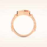 0.06 TCW Round Shaped Moissanite Circle Style Wedding Band