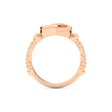 Interlocking Circle Wedding Band with 0.06 CT Round Cut Moissanite – Yellow, White, or Rose Gold 17