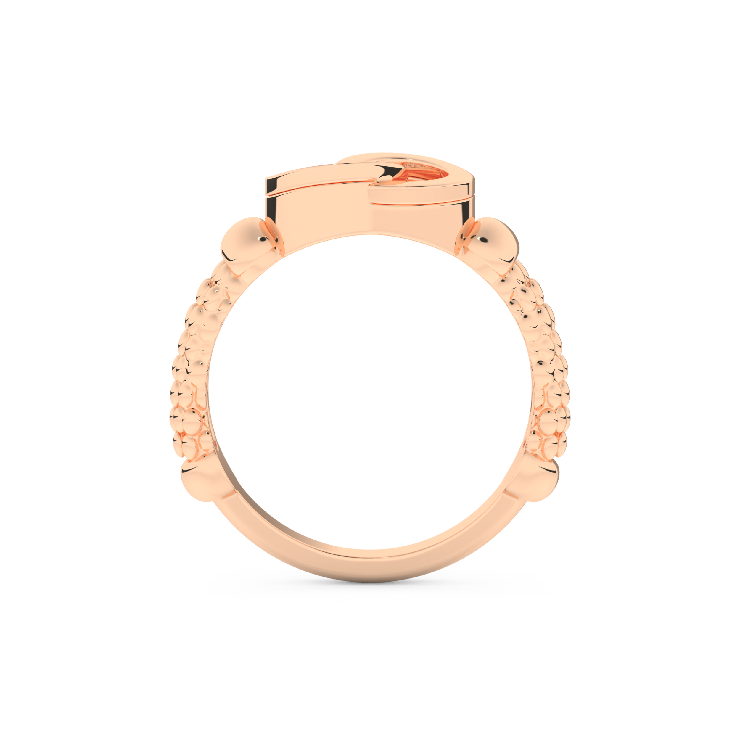Interlocking Circle Wedding Band with 0.06 CT Round Cut Moissanite – Yellow, White, or Rose Gold 17